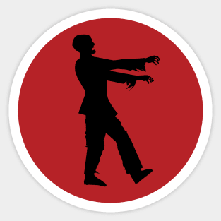 Walking Zombie Silhouette Sticker